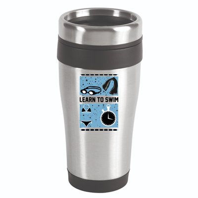 Learn To Swim 16oz Travel Tumbler