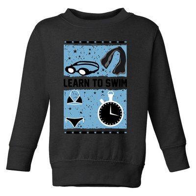 Learn To Swim Toddler Sweatshirt