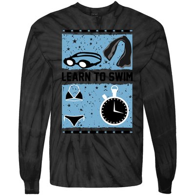 Learn To Swim Tie-Dye Long Sleeve Shirt