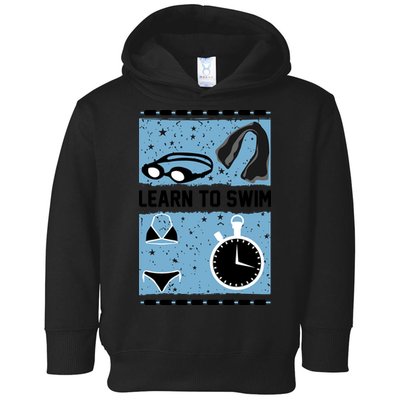Learn To Swim Toddler Hoodie
