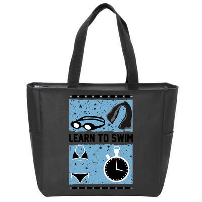 Learn To Swim Zip Tote Bag