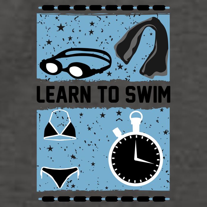 Learn To Swim Vector Backpack