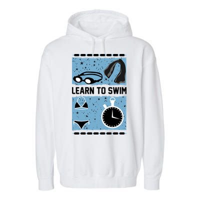Learn To Swim Garment-Dyed Fleece Hoodie