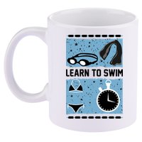 Learn To Swim 11oz C Handle Ceramic Mug