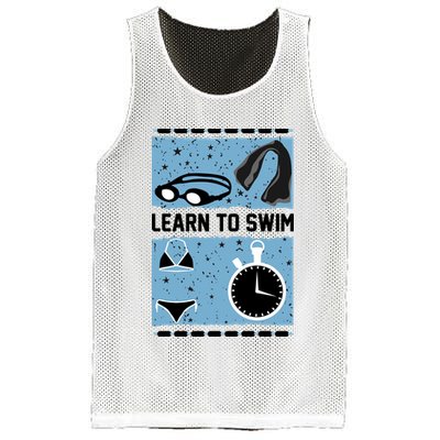 Learn To Swim Mesh Reversible Basketball Jersey Tank