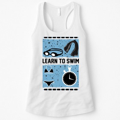 Learn To Swim Womens Tank Top