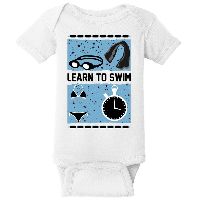 Learn To Swim Baby Bodysuit