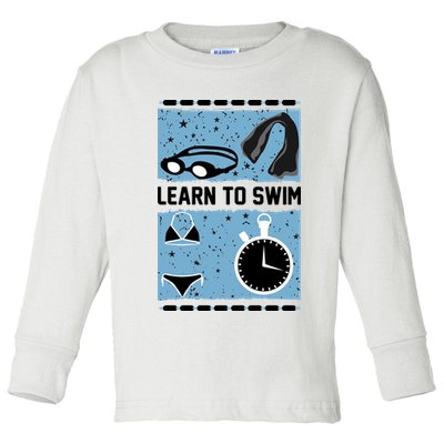 Learn To Swim Toddler Long Sleeve Shirt