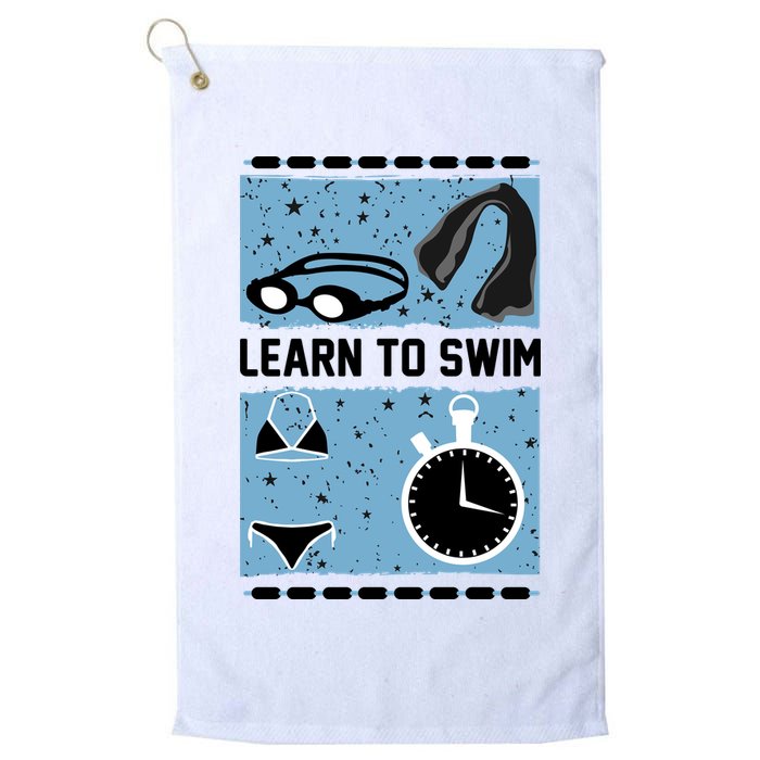 Learn To Swim Golf Towel