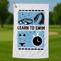 Learn To Swim Golf Towel