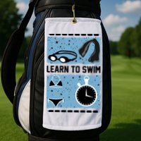Learn To Swim Golf Towel