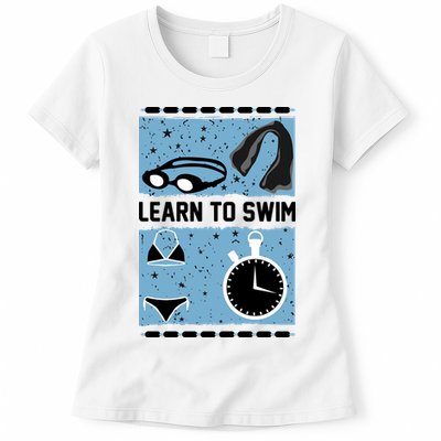 Learn To Swim Womens T-Shirt