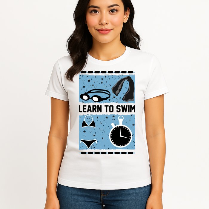 Learn To Swim Womens T-Shirt