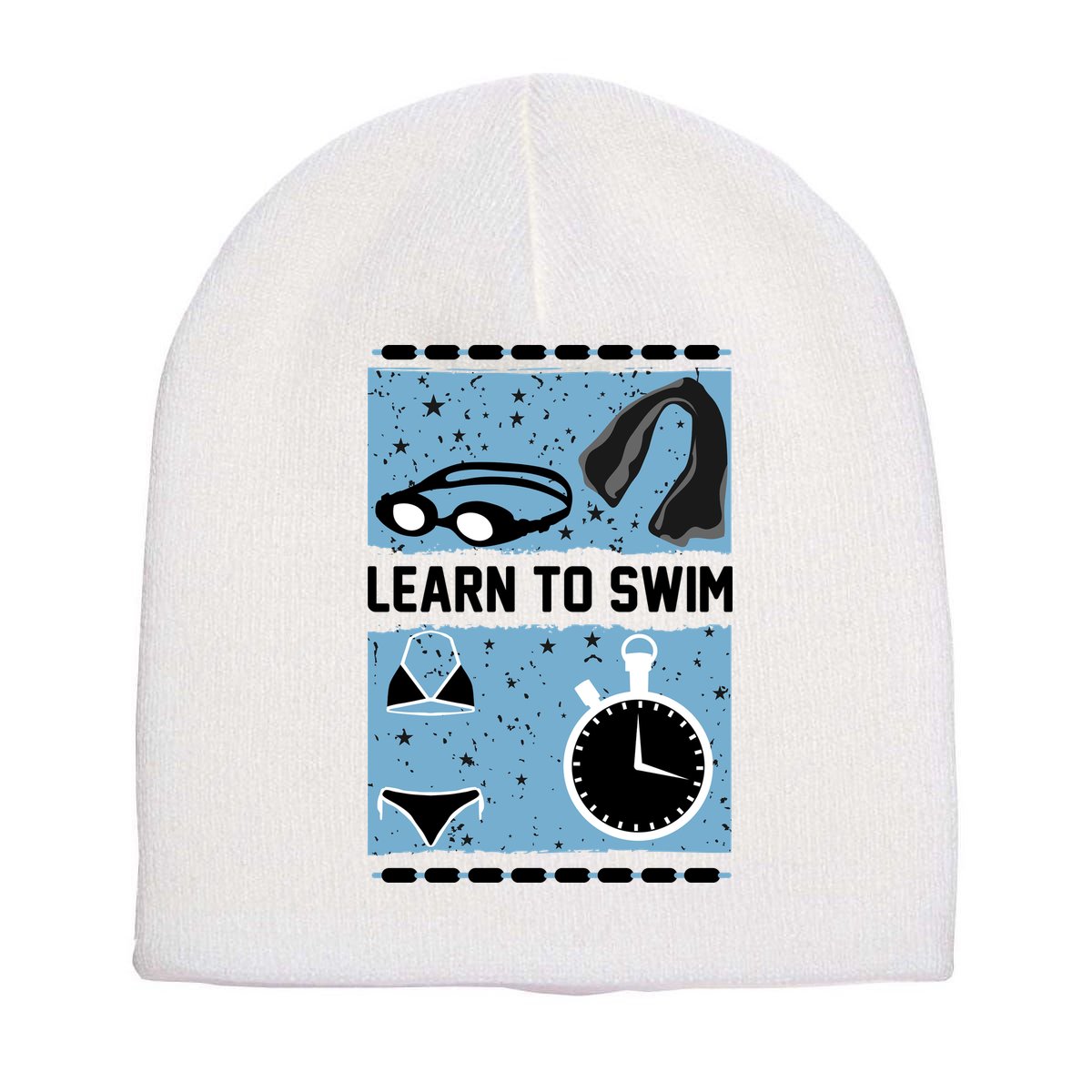 Learn To Swim Short Acrylic Beanie