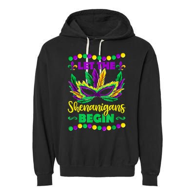 Let The Shenanigans Begin Mardi Gras Garment-Dyed Fleece Hoodie