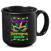Let The Shenanigans Begin Mardi Gras 15oz Campfire Ceramic Mug