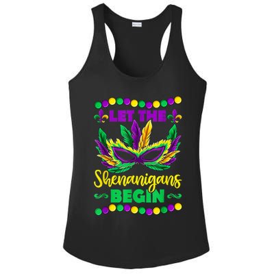 Let The Shenanigans Begin Mardi Gras Ladies PosiCharge Competitor Racerback Tank
