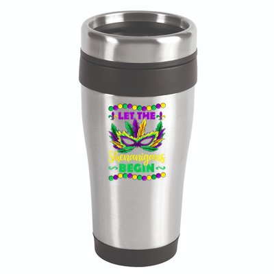 Let The Shenanigans Begin Mardi Gras 16oz Travel Tumbler