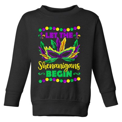 Let The Shenanigans Begin Mardi Gras Toddler Sweatshirt