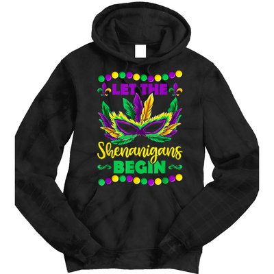 Let The Shenanigans Begin Mardi Gras Tie Dye Hoodie