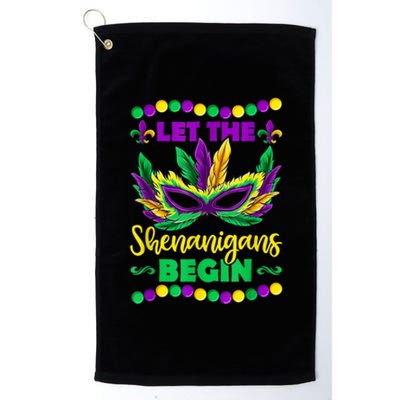 Let The Shenanigans Begin Mardi Gras Platinum Collection Golf Towel