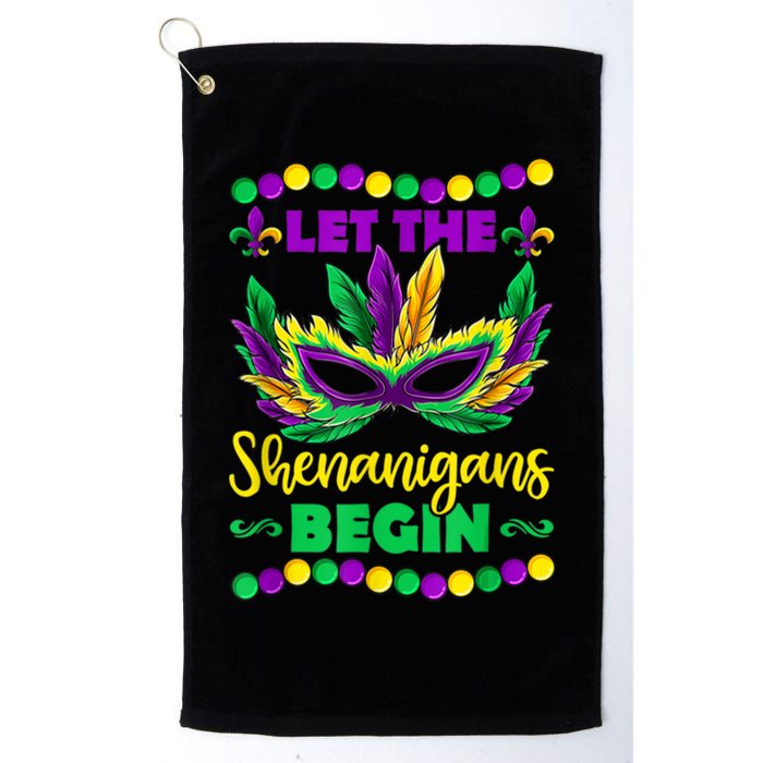 Let The Shenanigans Begin Mardi Gras Golf Towel
