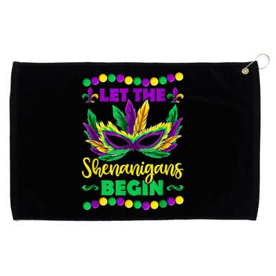 Let The Shenanigans Begin Mardi Gras Grommeted Golf Towel