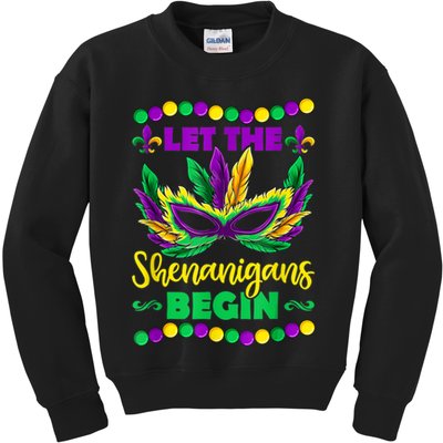 Let The Shenanigans Begin Mardi Gras Kids Sweatshirt