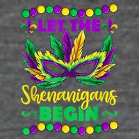 Let The Shenanigans Begin Mardi Gras 7 Panel Mesh Trucker Snapback Hat