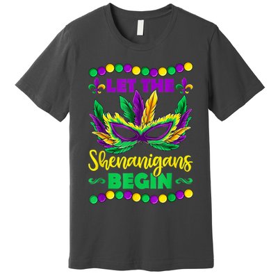 Let The Shenanigans Begin Mardi Gras Premium T-Shirt