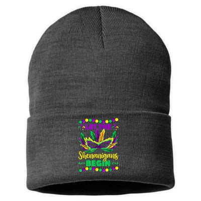 Let The Shenanigans Begin Mardi Gras Sustainable Knit Beanie