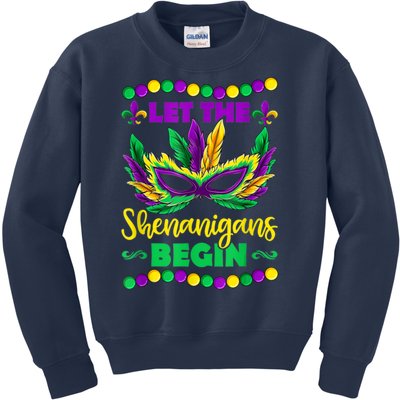 Let The Shenanigans Begin Mardi Gras Kids Sweatshirt