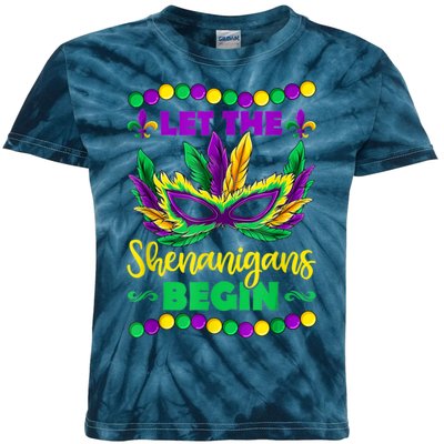 Let The Shenanigans Begin Mardi Gras Kids Tie-Dye T-Shirt