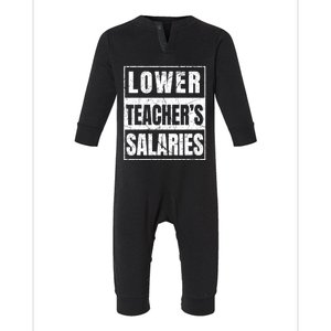 Lower Teachers Salaries Gift Infant Fleece One Piece