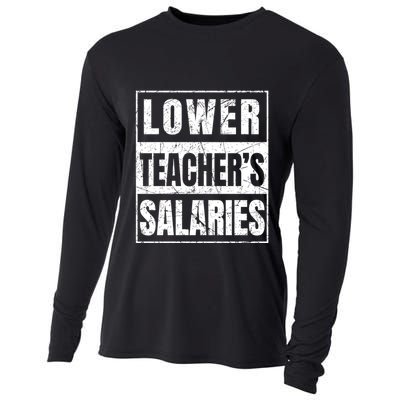 Lower Teachers Salaries Gift Cooling Performance Long Sleeve Crew