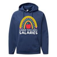 Lower Teacher's Salaries Performance Fleece Hoodie