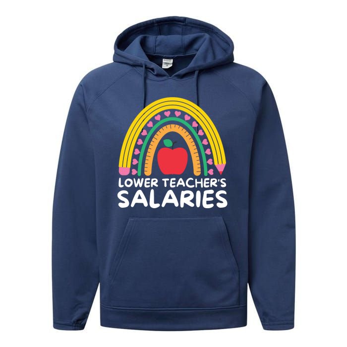 Lower Teacher's Salaries Performance Fleece Hoodie