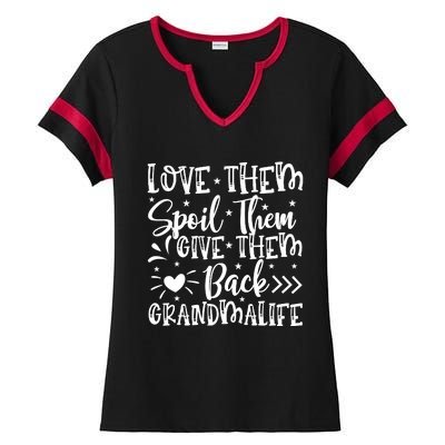 Love Them Spoil Them Give Them Back Ladies Halftime Notch Neck Tee