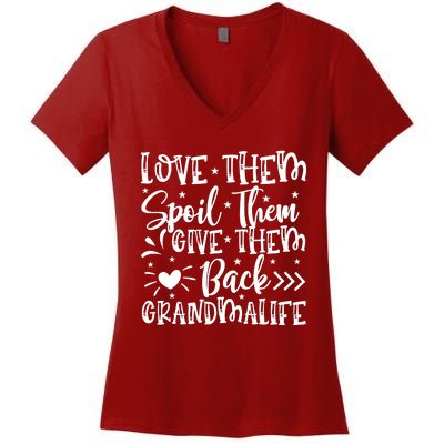 Love Them Spoil Them Give Them Back Women's V-Neck T-Shirt