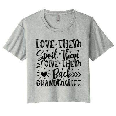 Love Them Spoil Them Give Them Back Women's Crop Top Tee