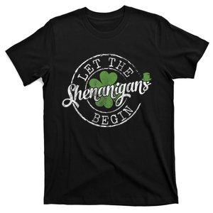 Let The Shenanigans Begin Funny Clovers St Patrick's Day T-Shirt