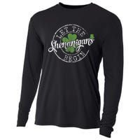 Let The Shenanigans Begin Funny Clovers St Patrick's Day Cooling Performance Long Sleeve Crew