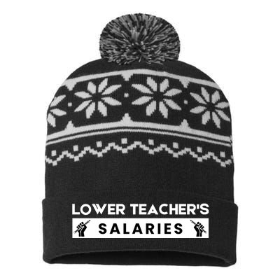 Lower Teacher's Salaries USA-Made Snowflake Beanie