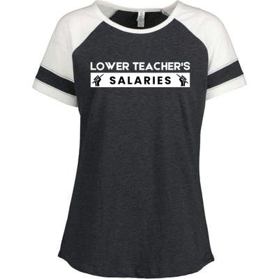 Lower Teacher's Salaries Enza Ladies Jersey Colorblock Tee