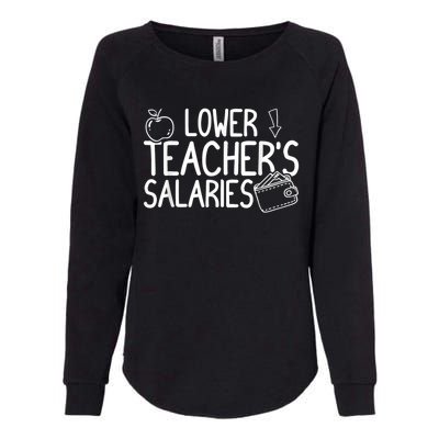 Lower Teacher Salaries Lower Teachers Salaries Womens California Wash Sweatshirt