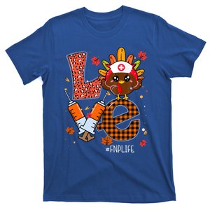 Love Turkey Stethoscope Fnp Nurse Life Thanksgiving Gift T-Shirt