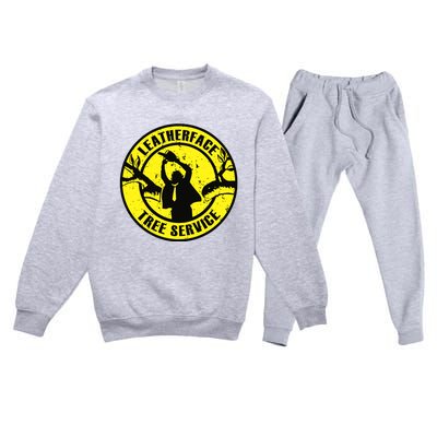 Leatherface Tree Service Premium Crewneck Sweatsuit Set