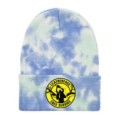 Leatherface Tree Service Tie Dye 12in Knit Beanie