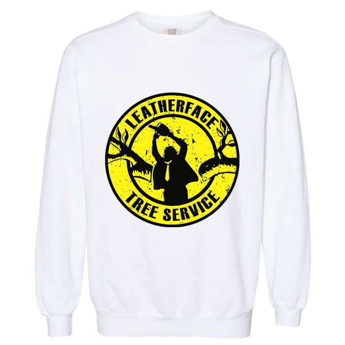 Leatherface Tree Service Garment-Dyed Sweatshirt