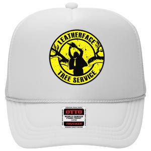 Leatherface Tree Service High Crown Mesh Back Trucker Hat